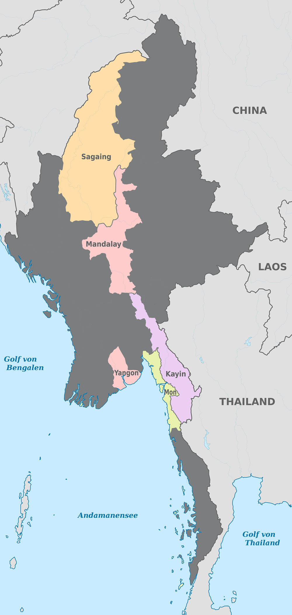 Myanmar Divisions