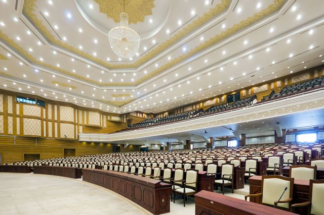 The Upper House at the Parliament of Myanmar.