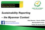 Sustainability Reporting Can Build a Social Licence to Operate for Myanmar Businesses