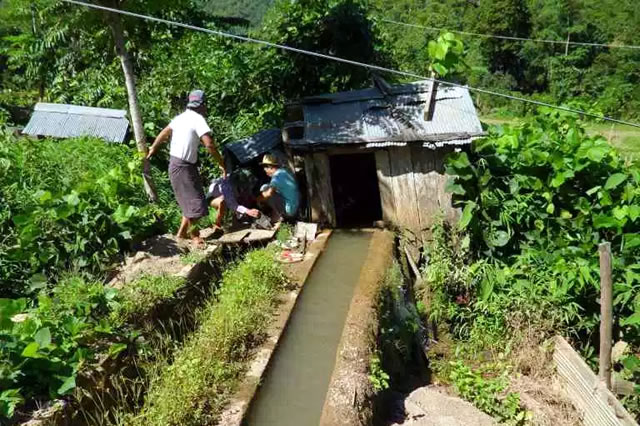 Hydroelectric power generated by villagers for their households in Wan Hsala.