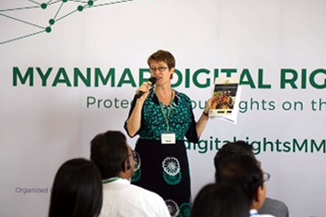 Vicky Bowman delivered a presentation entitled 'Digital Rights are Human Rights'.