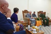 Members of the Myanmar VPSHR Steering Committee meet the Deputy Home Minister