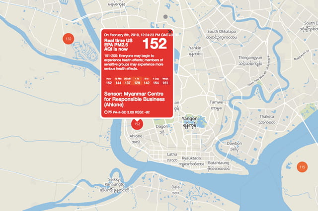 Purple Air sensors use WiFi to report in real time to the PurpleAir Map.